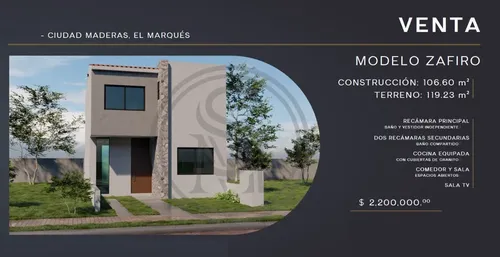 Casa en venta en Cercanía de Ciudad Maderas Residencial Querétaro, Ciudad Maderas Residencial Querétaro, El Marqués, Querétaro