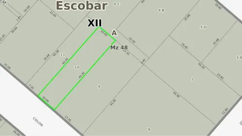 Terreno en venta en COLON al 700, Escobar, GBA Norte, Provincia de Buenos Aires