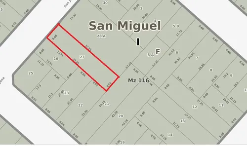 Terreno en venta en San Jose al 1800, Muñiz, San Miguel, GBA Norte, Provincia de Buenos Aires