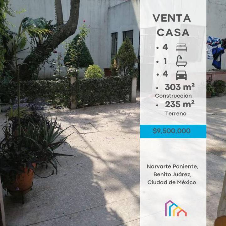 166 Casas en venta en Narvarte, Benito Juárez, Ciudad de México | Mudafy