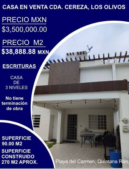 77 Casas en venta en Playa del Carmen, Solidaridad, Quintana Roo | Mudafy