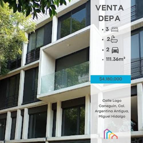 Departamento en venta en Argentina Antigua, Argentina, Miguel Hidalgo, Ciudad de México