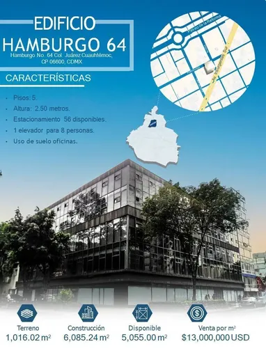 Departamento en venta en Hamburgo, Juárez, Cuauhtémoc, Ciudad de México