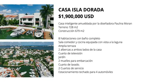 Casa en venta en CASA AMUEBLADA EN VENTA EN ISLA DORADA - CANCÚN, Juárez, Cancún, Benito Juárez, Quintana Roo