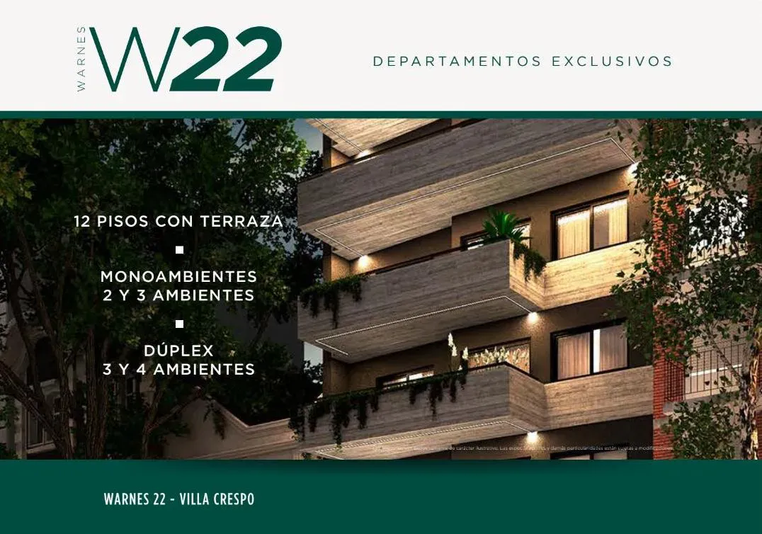 Av. Warnes 22 - 12º B Departamento en Venta en Villa Crespo