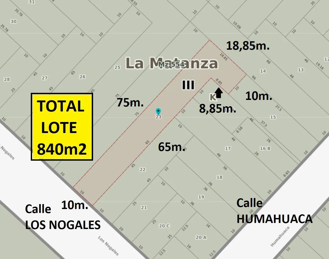 Los Nogales 1200 Terreno en Venta en Tapiales